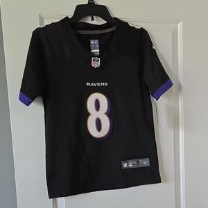 NWT Authentic Kid's Lamar Jackson Black Ravens Jersey